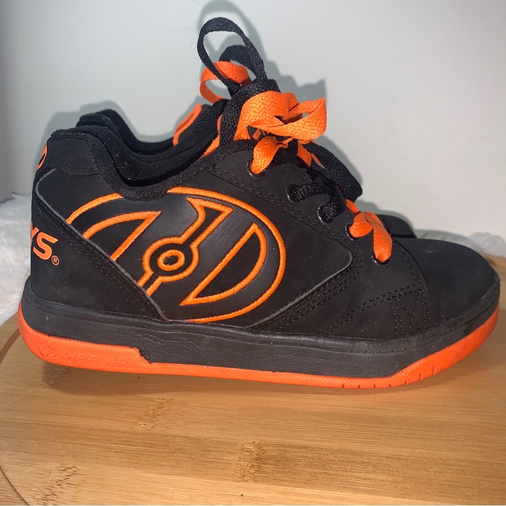 Heelys Propel Black Orange Wheel Shoes Size Youth 3
